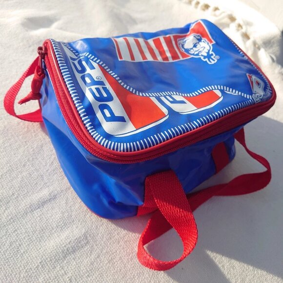 Pepsi KFC Kentucky Fried Chicken Zipped Lunch Bag Box Insulated Cooler 1990s - Picture 2 of 6